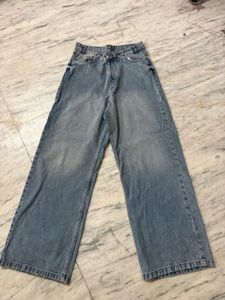 nuon Light Wash Wide Leg Jeans