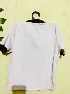 Vintage White Collared T-Shirt
