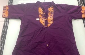 Combo Purple And Mustard Kurthi