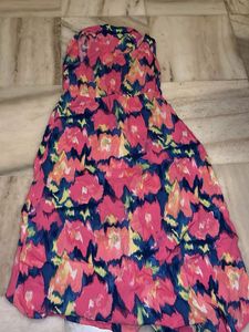 Vibrant Floral High-Low Dress