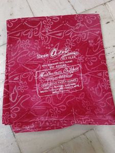 Beautiful Pink Floral Print Saree