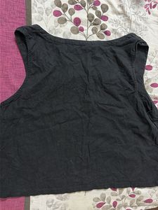 Basic Dark Grey Sleeveless Top