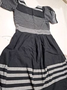 Chic Striped Black Dress