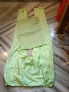 Lime Green Embellished Anarkali Dress
