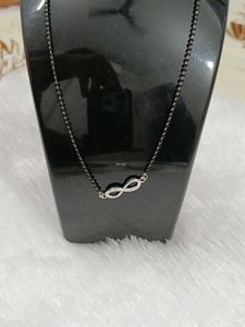Silver colour Infinity Pendant Mangalsutra