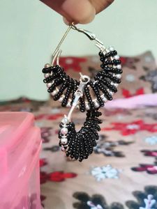 Beaded Hoop Earrings