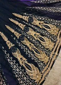 Elegant Black &amp; Gold Embroidered Kurta Set