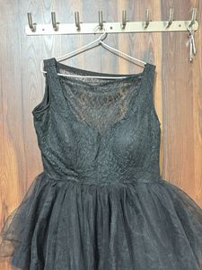 full length dress with frills