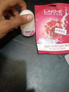 Lakme Sheet Mask &amp; Engage Roll-On