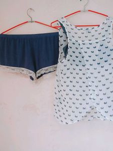 Cute Pajama Set With Bra