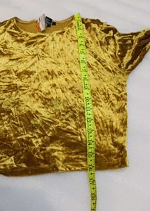 Gold Velvet Long Sleeve top 34 to 36
