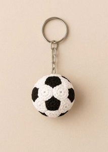 Football crochet Keychain