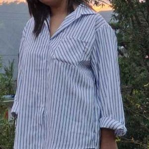 Striped Button-Up Shirt