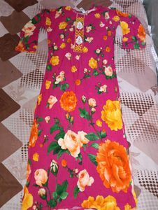 Vibrant Floral Print Kurta