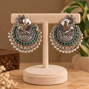 Peacock Design Jhumka Earrings