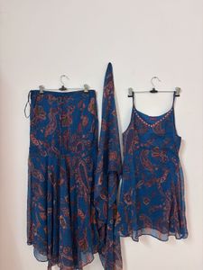 Blue Sharara Set