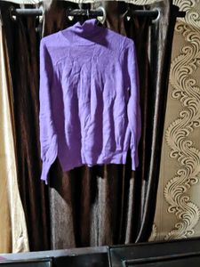 Purple Turtleneck Sweater