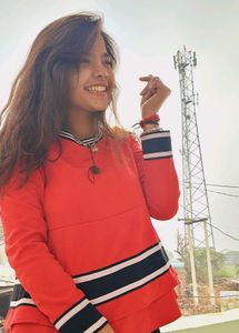 winter Red Long Sleeve Top