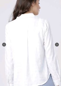 Women White Self Checked Shirt