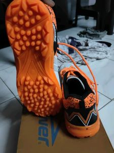 Men's White &amp; Orange Circket Sport Shoes