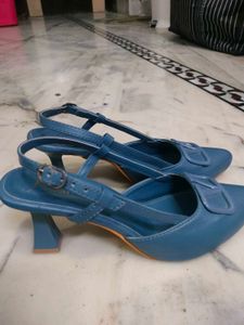 Stylish Blue Slingback Heels