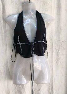 25410. Gothic Halter Neck Crop Top