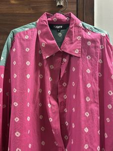 Pink Bandhani Print Kurta