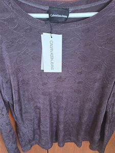 Calvin Klein Textured Long Sleeve Top