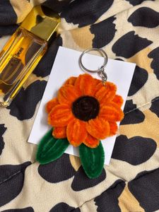 Sunflower Keychain Charm
