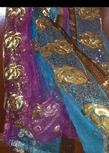 Elegant Purple Net Dupatta