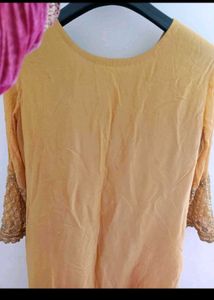 Elegant Yellow Embellished Kurta Set with Dupatta