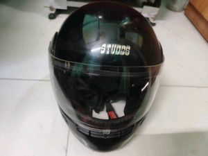 Glossy Black Motorcycle Helmet