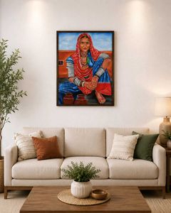 Vibrant rajasthani Woman Artwork