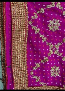 Vibrant Pink Embroidered Dupatta