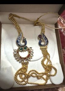 Exquisite Indian Traditional Necklace Peacock Desi