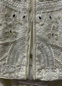 Stunning White Embellished Kurta Set