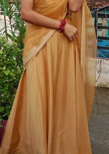 Elegant creme Silk dress