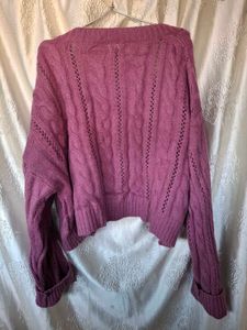 Mauve Knit Cardigan