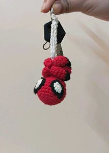 crochet spider man keychain