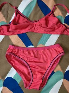 Pink Bra &amp; Panty Set