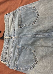 Light Wash Blue high waist straight boo