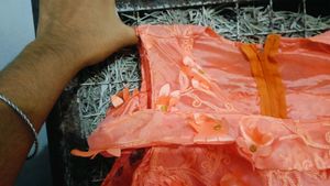 Stunning Peach Floral Gown