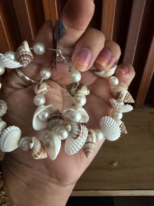 Handmade Seashell & Pearl Bracelet
