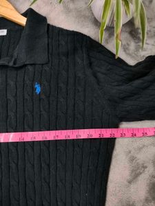 US Polo Cable Knit Sweater