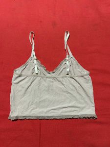 Pink Stripe Frill Strap Bralette