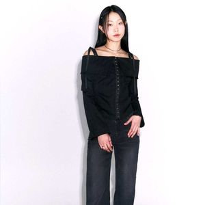 Off-Shoulder Black Top