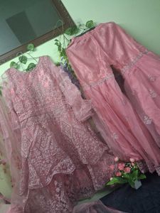 Elegant Pink Embellished Kurta Set with Dupatta