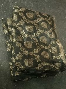 Black & Gold Brocade blouse material