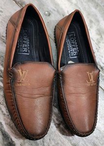 Men's Brown Leather Loafers