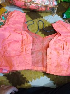 Elegant Embroidered Silk lengha